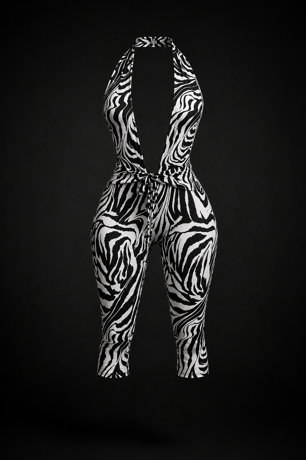 Zebra Capri Jumpsuit